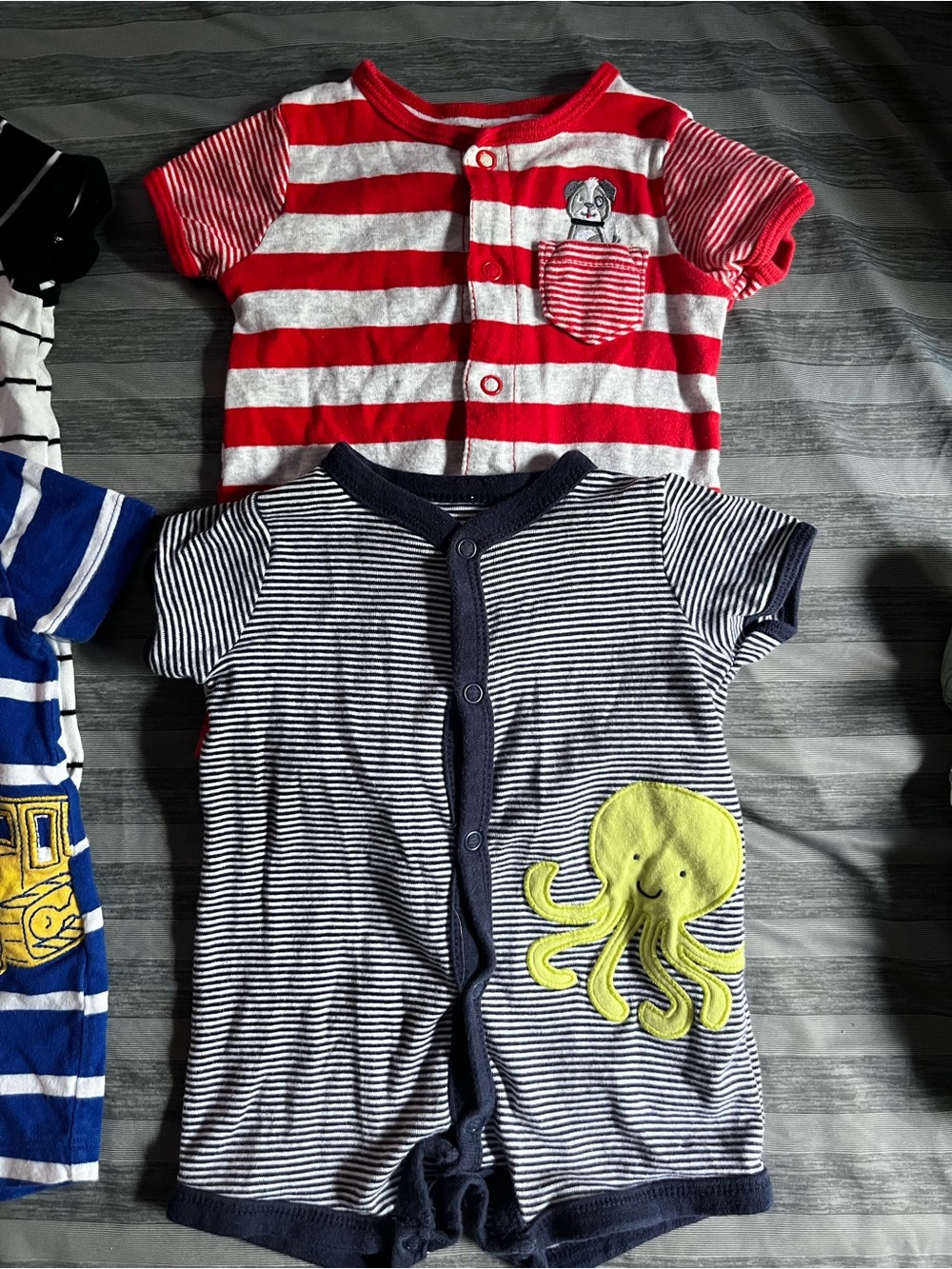 6 Piece Baby Boy Romper’s (0-3 M)